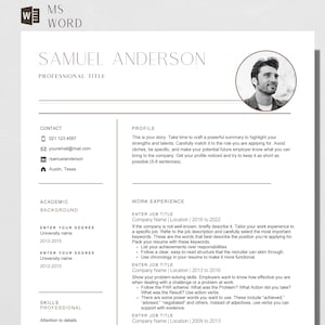 Può includere: Un modello di curriculum con uno schema di colori marrone e bianco. Il modello include sezioni per le informazioni di contatto, il profilo, il background accademico, l'esperienza lavorativa e le competenze. Il modello include anche un'immagine segnaposto per una foto del profilo.