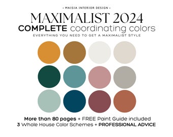 Sherwin Williams color palette MAXIMALIST color palette whole house paint palette maximalism color scheme whole home color palette idea