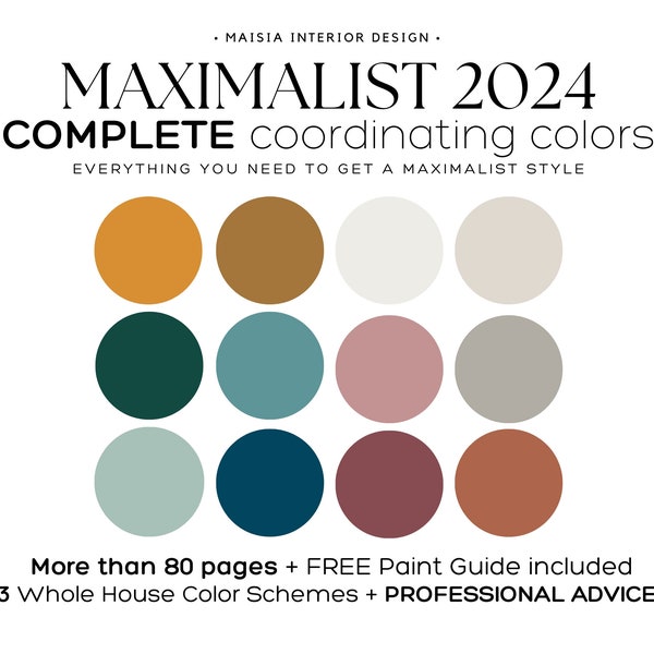 Sherwin Williams color palette MAXIMALIST color palette whole house paint palette maximalism color scheme whole home color palette idea