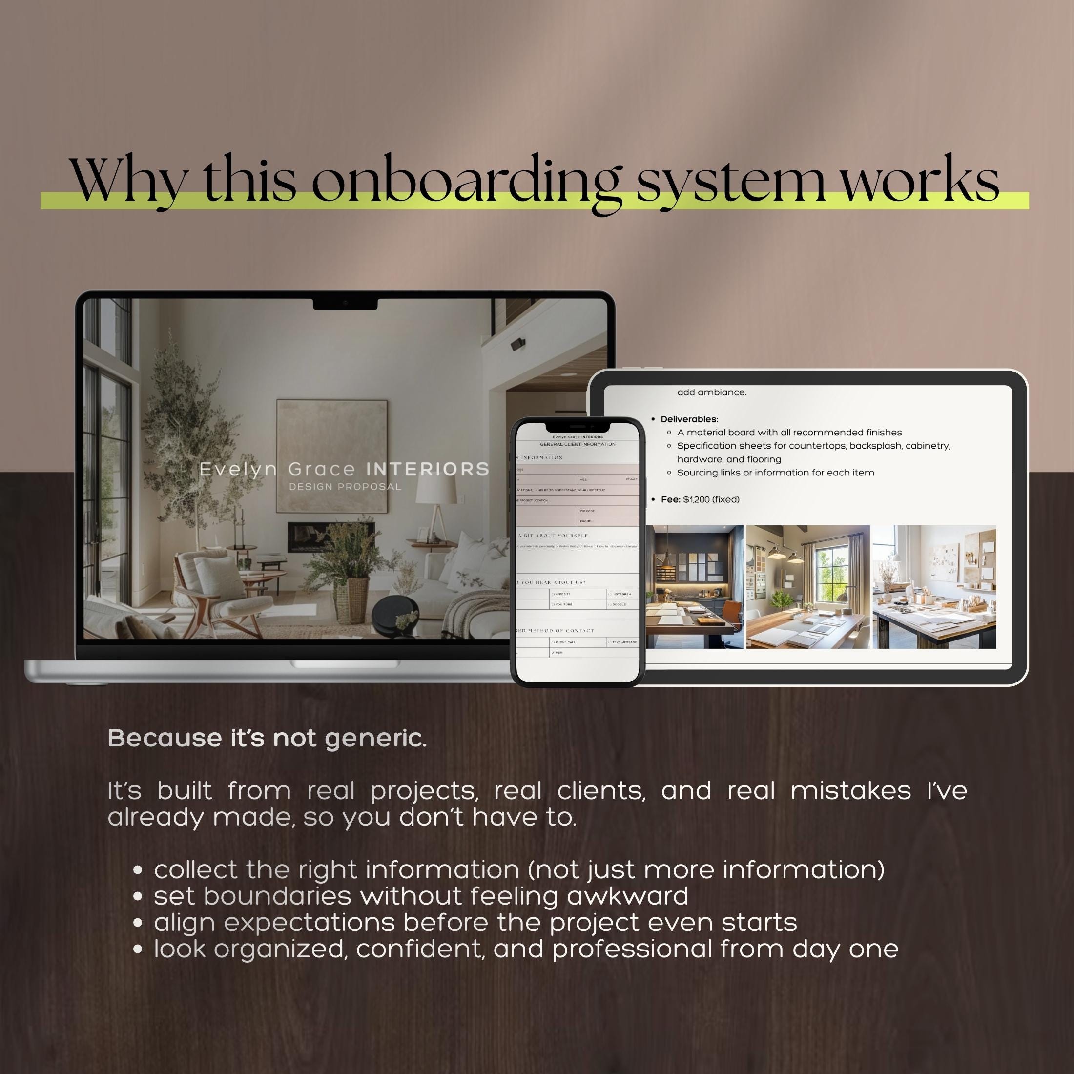 Interior Designer Client Onboarding System Client Intake Form Fee ...