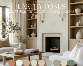 Whole house paint palette Benjamin Moore Color Palette paint color scheme for home best EARTHY boho color palette boho paint palette idea