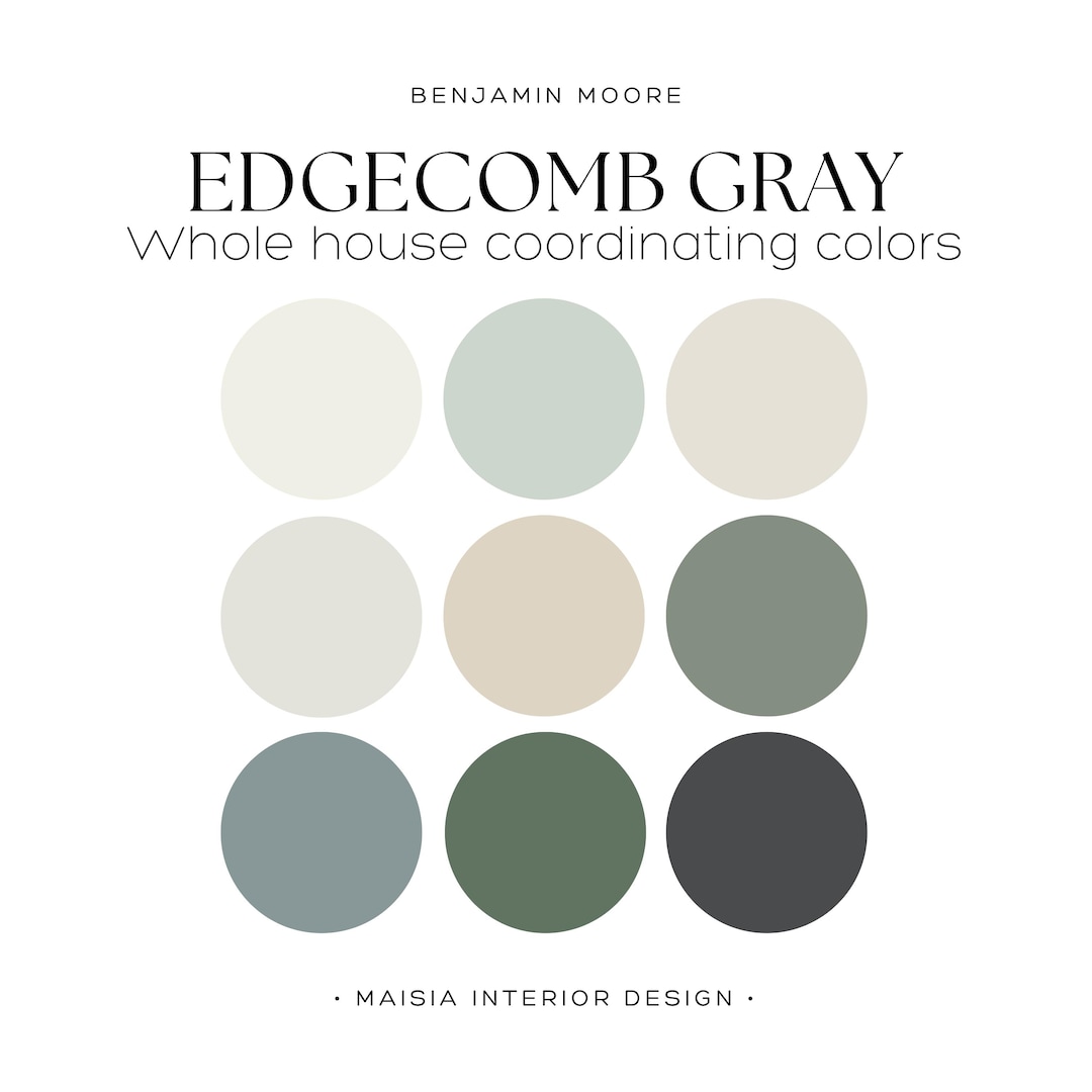 GRAY Benjamin Moore Color Palette Whole House Color Palette