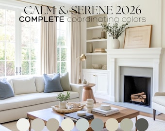 Whole House Paint Palette Benjamin Moore color scheme Calm and Neutrals paint color for Home Best Modern neutrals idea for Interiors