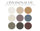 Color of the year 2025 CINNAMON SLATE Benjamin Moore color palette whole house paint palette MOODY interior color plum brown color scheme