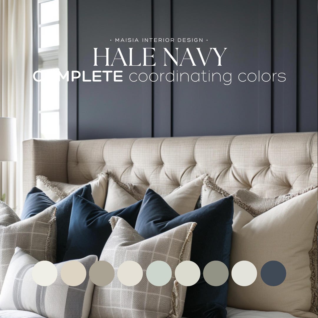 HALE NAVY Benjamin Moore Paint Palette Neutral House Interior Paint ...