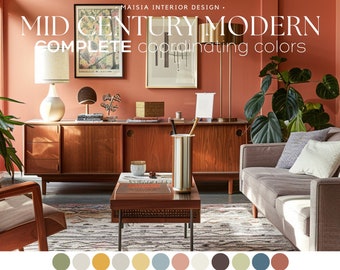 Mid Century Modern Benjamin Moore Paint Palette Whole House Color ...