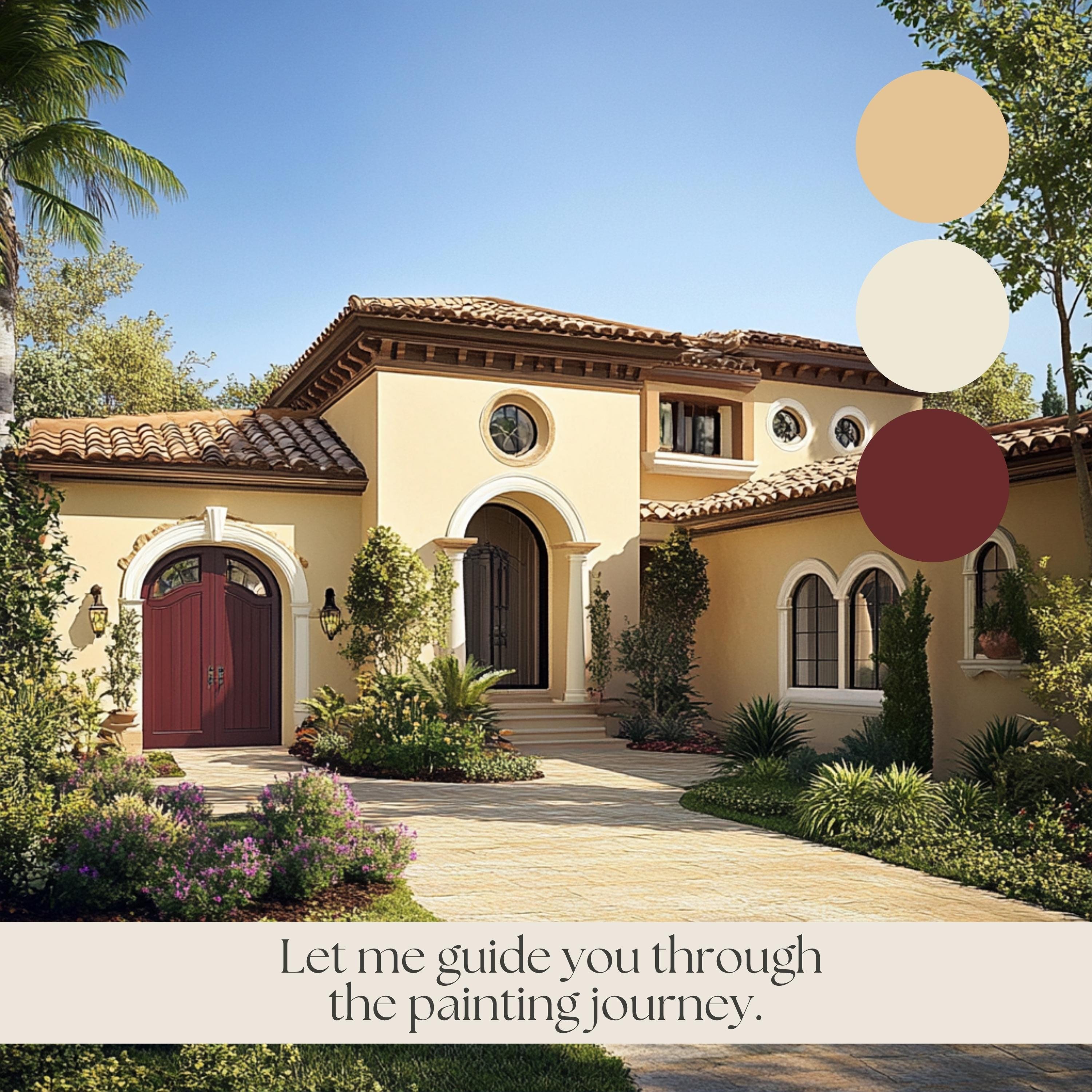 MEDITERRANEAN EXTERIOR Sherwin Williams Color Palette Spanish Revival Exterior  Paint Color Spanish Colonial Homes Exterior Color Scheme - Etsy New Zealand, image size:3000x3000
