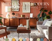 MID CENTURY MODERN color palette Benjamin Moore color palette interior paint color for home whole house color scheme coordinating color