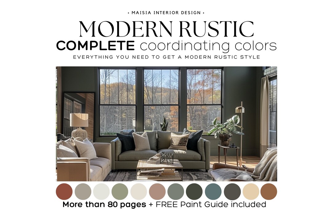 MODERN RUSTIC Sherwin Williams Color Palette Whole House Paint Color ...