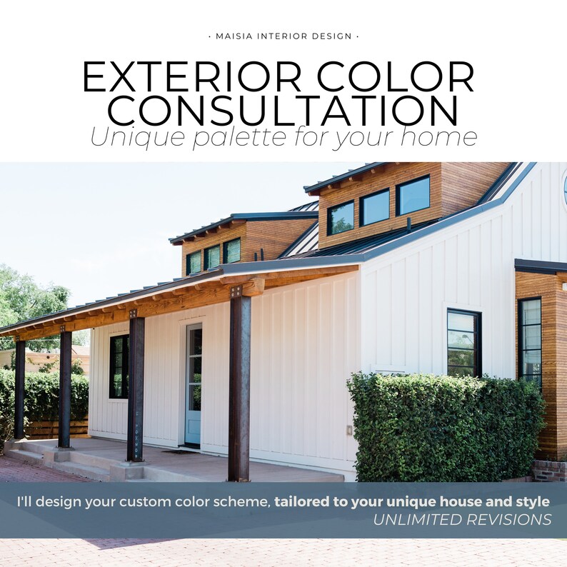 EXTERIOR Paint Color CONSULTATION Interior Design Services Etsy