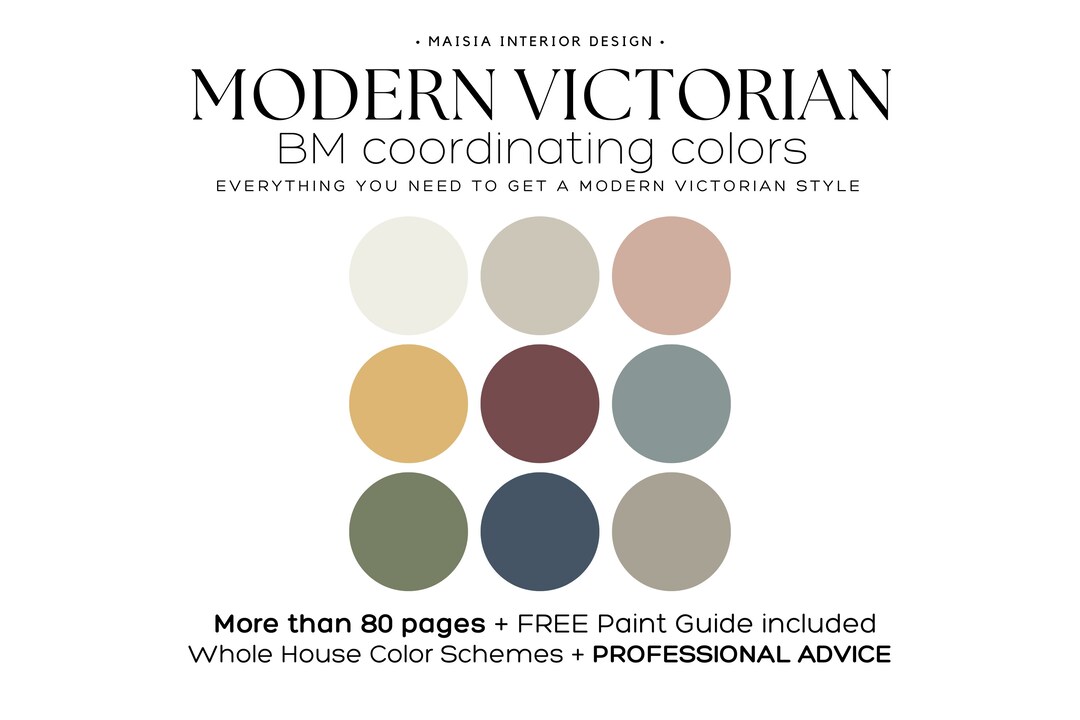 MODERN VICTORIAN Paint Palette Whole House Paint Palette Benjamin Moore ...
