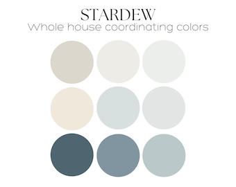 STARDEW Sherwin Williams Color Palette COASTAL color palette beach house color palette whole house color palette best SW beach color idea