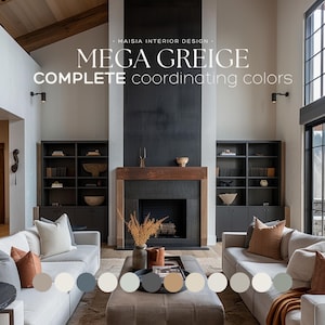 MEGA GREIGE color palette Sherwin Williams Color Palette whole house color palette Mega Greige Coordinating Paints for your whole house