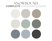 SNOWBOUND Sherwin Williams color palette of the year 2025 whole house paint palette BEST white color for interior neutral color scheme