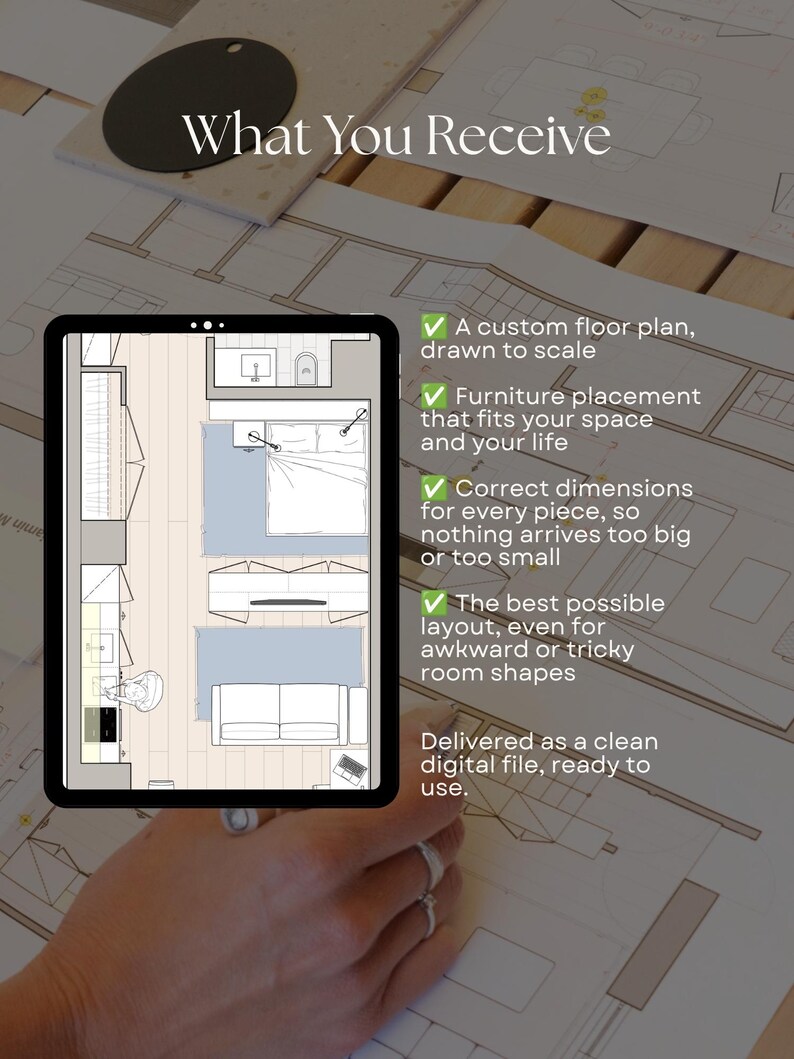 Furniture Layout Service | Custom Room Floor Plan to Scale | Personalized Interior Design Plan | Scaled Room Layout