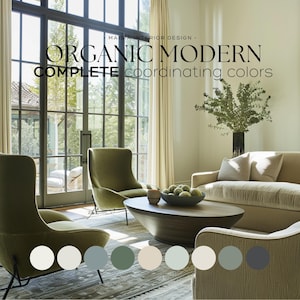 ORGANIC MODERN whole house color palette coordinating color Paint color scheme best Paint palette Edgecomb Gray Benjamin Moore color palette
