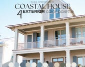 COASTAL EXTERIOR House color combination Navy coordinating color Sherwin Williams exterior color palette light blue exterior white house