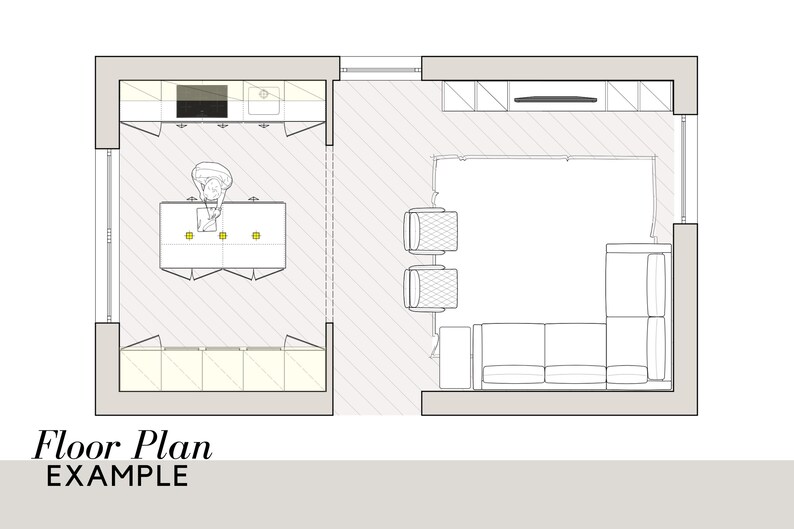 PERSONALIZED FLOOR PLAN With Furniture Layout Custom 2D Floor Plan