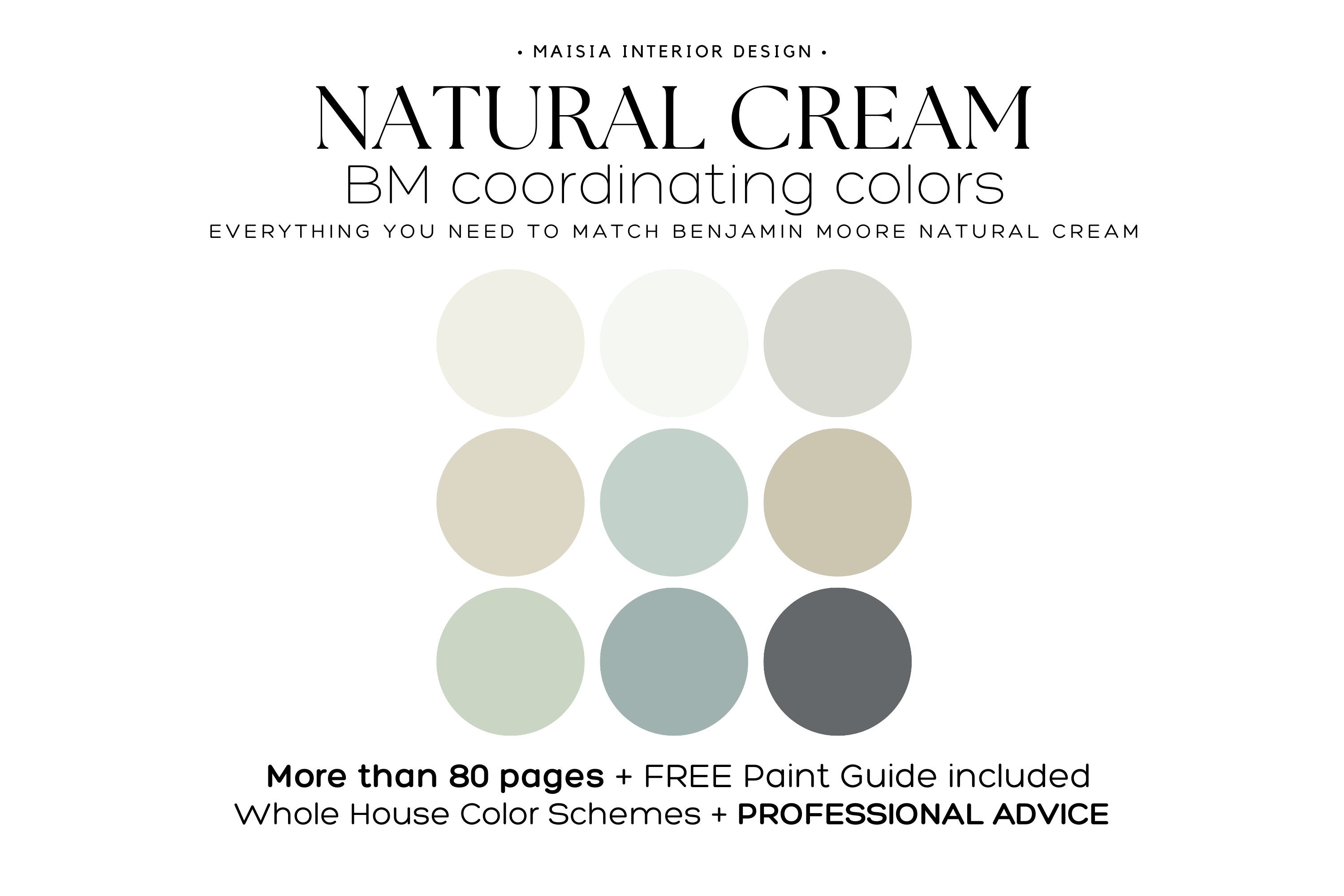 NATURAL CREAM Benjamin Moore Color Palette Whole House Paint
