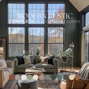 MODERN RUSTIC Sherwin Williams color palette whole house paint color rustic modern paint palette whole home palette idea coordinating color