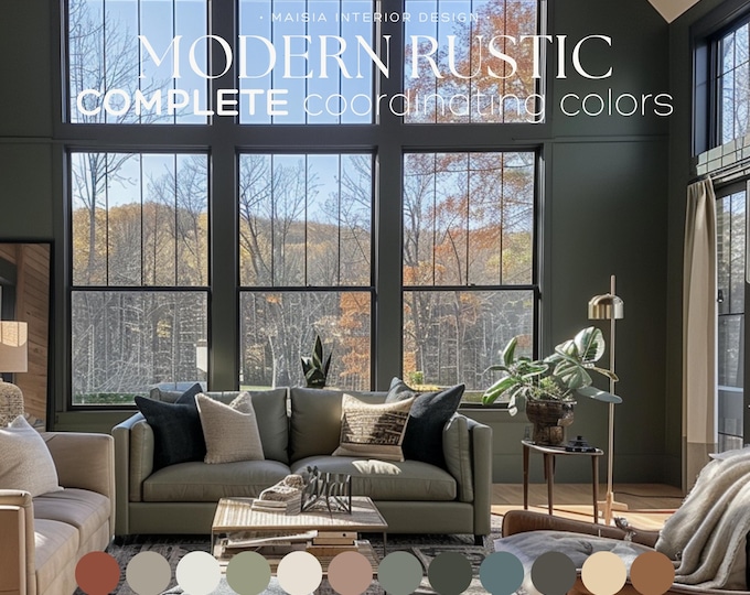 Modern Rustic - SHERWIN WILLIAMS Interior Paint Palette - Etsy Canada