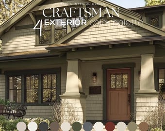 CRAFTSMAN EXTERIOR Sherwin Williams Color Palette Craftsman Paint Color Craftsman Bungalow Colors Neutral exterior color earthy tones