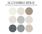 Accessible Beige paint color palette Sherwin Williams Color Palette whole house paint palette Accessible Beige coordinating Color scheme