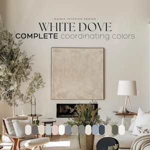 WHITE DOVE color palette Benjamin Moore Color Palette 2025 whole house paint palette White Dove Coordinating color paint color scheme