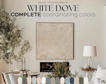 Weißtaube OC-17 – Farbabstimmung | Benjamin Moore Warmweiß-Farbpalette für das ganze Haus (für Leisten, Schränke und Wände)