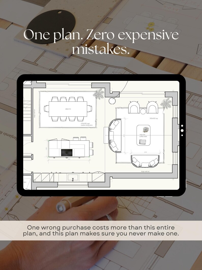 Furniture Layout Service | Custom Room Floor Plan to Scale | Personalized Interior Design Plan | Scaled Room Layout