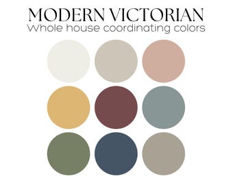 Modern Victorian Color Palette Benjamin Moore | Historical Home Whole House Paint Scheme with Moody Jewel Tones and Neutrals