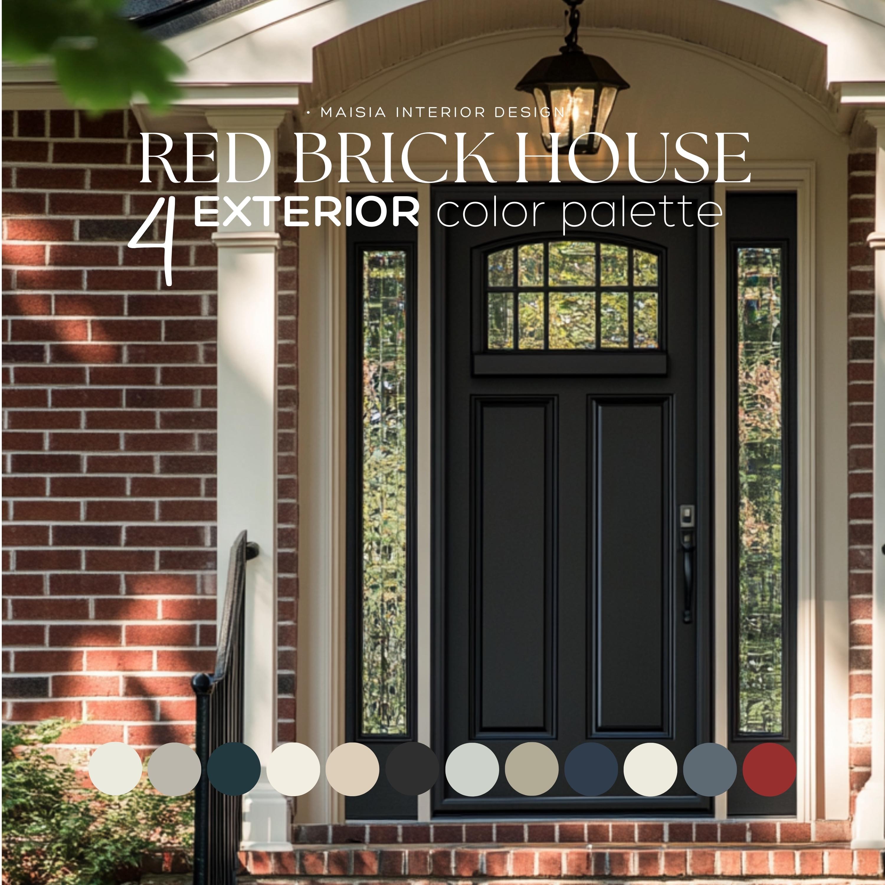 Sherwin Williams EXTERIOR Color Palette for RED BRICK Exterior Colors Red Brick Color Scheme Benjamin Moore red bricks best coordinating