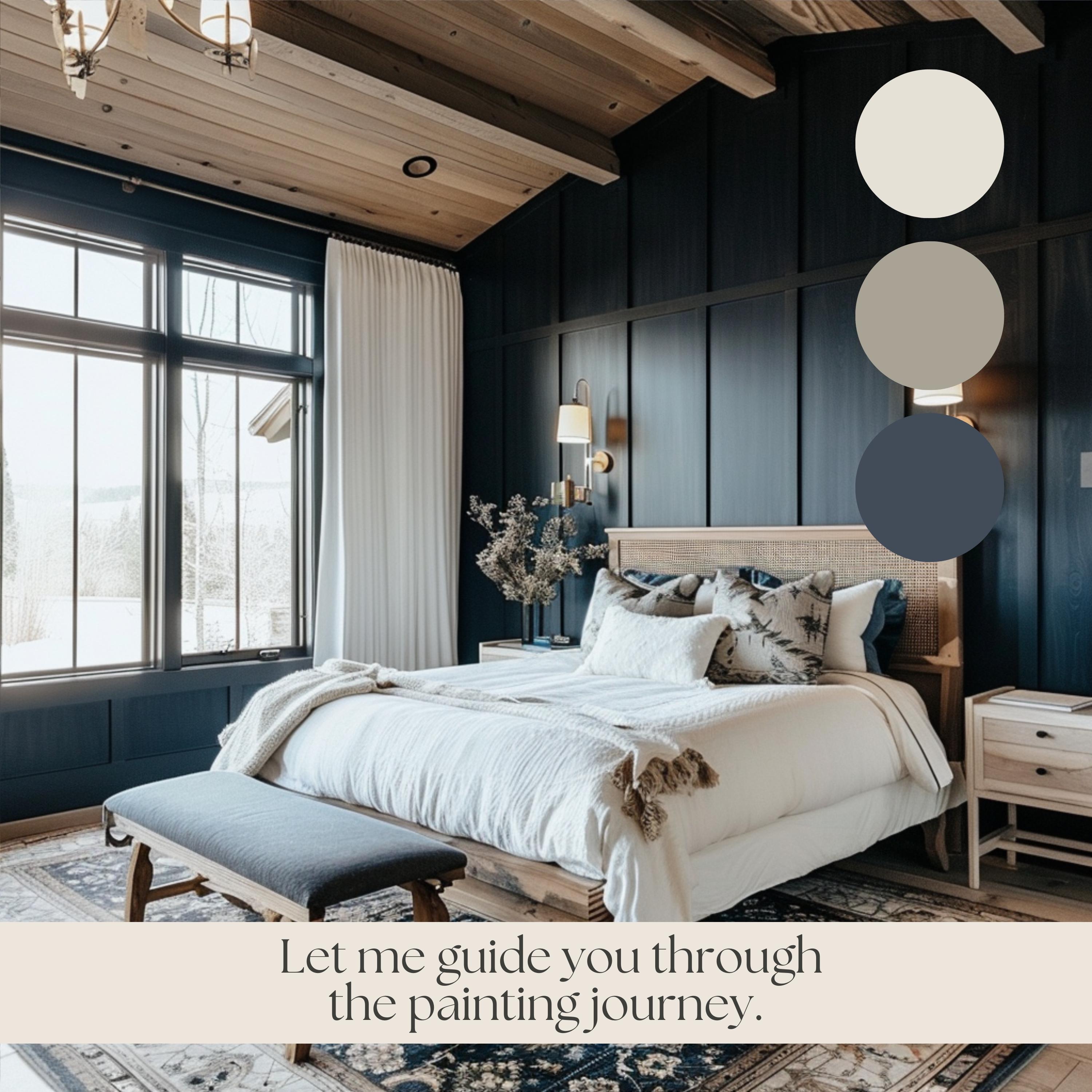 HALE NAVY Benjamin Moore Paint Palette Neutral House Interior Paint ...