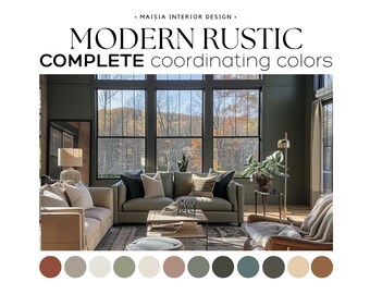 MODERN RUSTIC Sherwin Williams color palette whole house paint color rustic modern paint palette whole home palette idea coordinating color