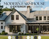 Modern Farmhouse EXTERIOR Sherwin Williams color palette House Paint exterior color scheme Exterior paint palette White House dark trim