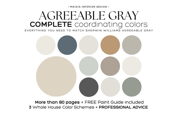 Agreeable gray coordinating colors deals