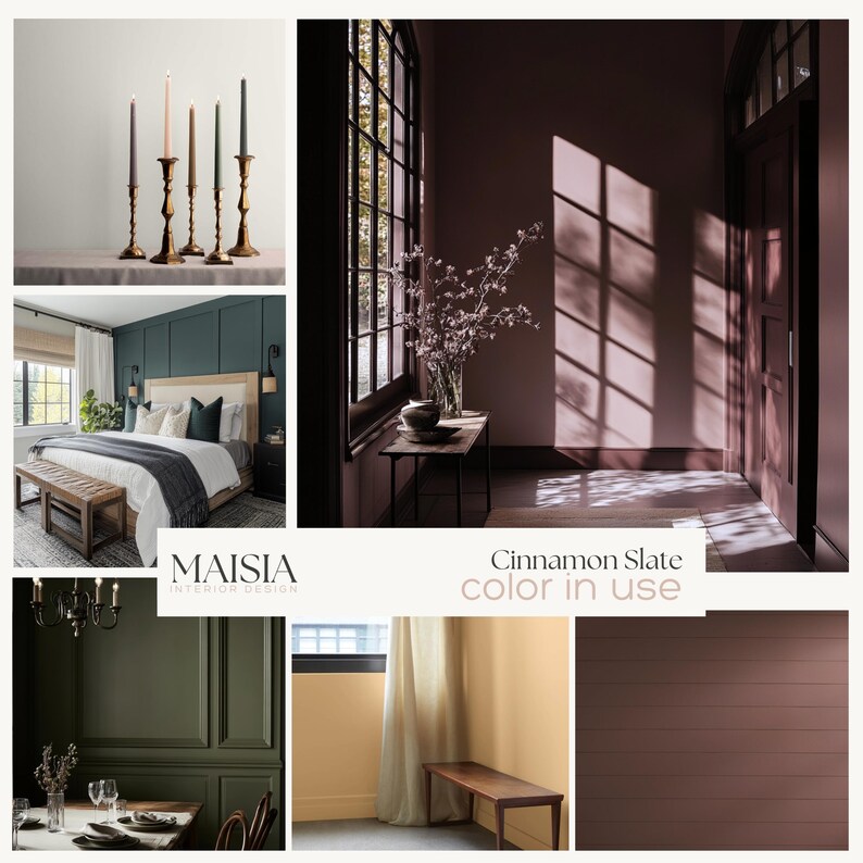 CINNAMON SLATE Color of the Year 2025 Benjamin Moore Color Palette