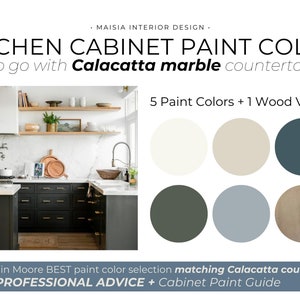 KITCHEN CABINET Paint Color Palette Goes With CALACATTA - Etsy