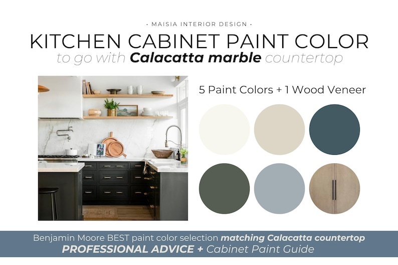 KITCHEN Paint Color Palette Goes With CALACATTA Etsy