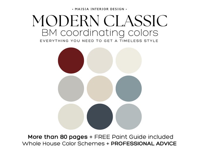 Calm Paint Color Palette, Benjamin Moore, Calm Undertone, Calm Paint