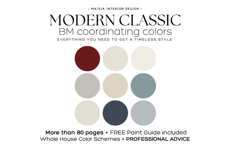 Benjamin Moore Color Palette Whole House Paint Palette Timeless Paint