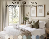 NATURAL LINEN Whole house paint palette Sherwin Williams color palette Best warm neutral color muted blue sage green  Home color scheme