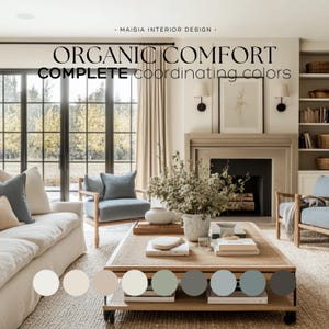 Sherwin Williams color palette whole house paint palette neutral color scheme modern calm paint color Shoji White coordinating color