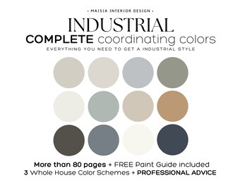 Sherwin Williams Color Palette whole house color palette paint color scheme INDUSTRIAL STYLE  paint palette Drift of Mist coordinating color