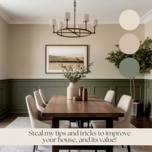 Peaceful neutral color scheme Sherwin Williams color palette of the year 2025 whole house paint palette modern rustic paint palette for home
