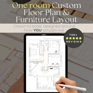 Furniture Layout Service | Custom Room Floor Plan to Scale | Personalized Interior Design Plan | Scaled Room Layout