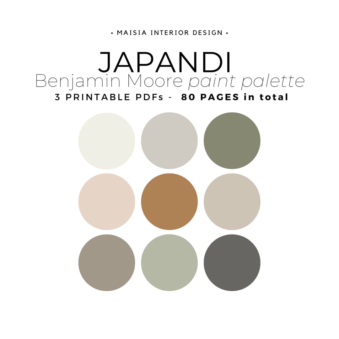 JAPANDI Farbpalette Benjamin Moore Farbpalette Farbpalette Etsy.de