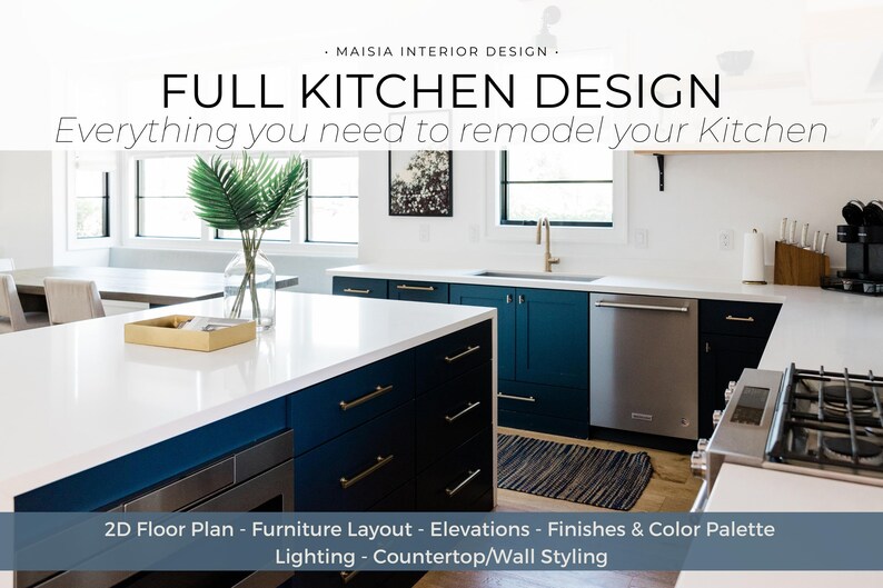 KITCHEN DESIGN SERVICE Kitchen Layout Custom 2D Floor Plan Etsy