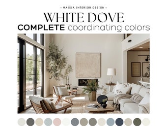 Benjamin Moore Color Palette 2024 WHITE DOVE color palette whole house paint palette White Dove Coordinating color paint color scheme