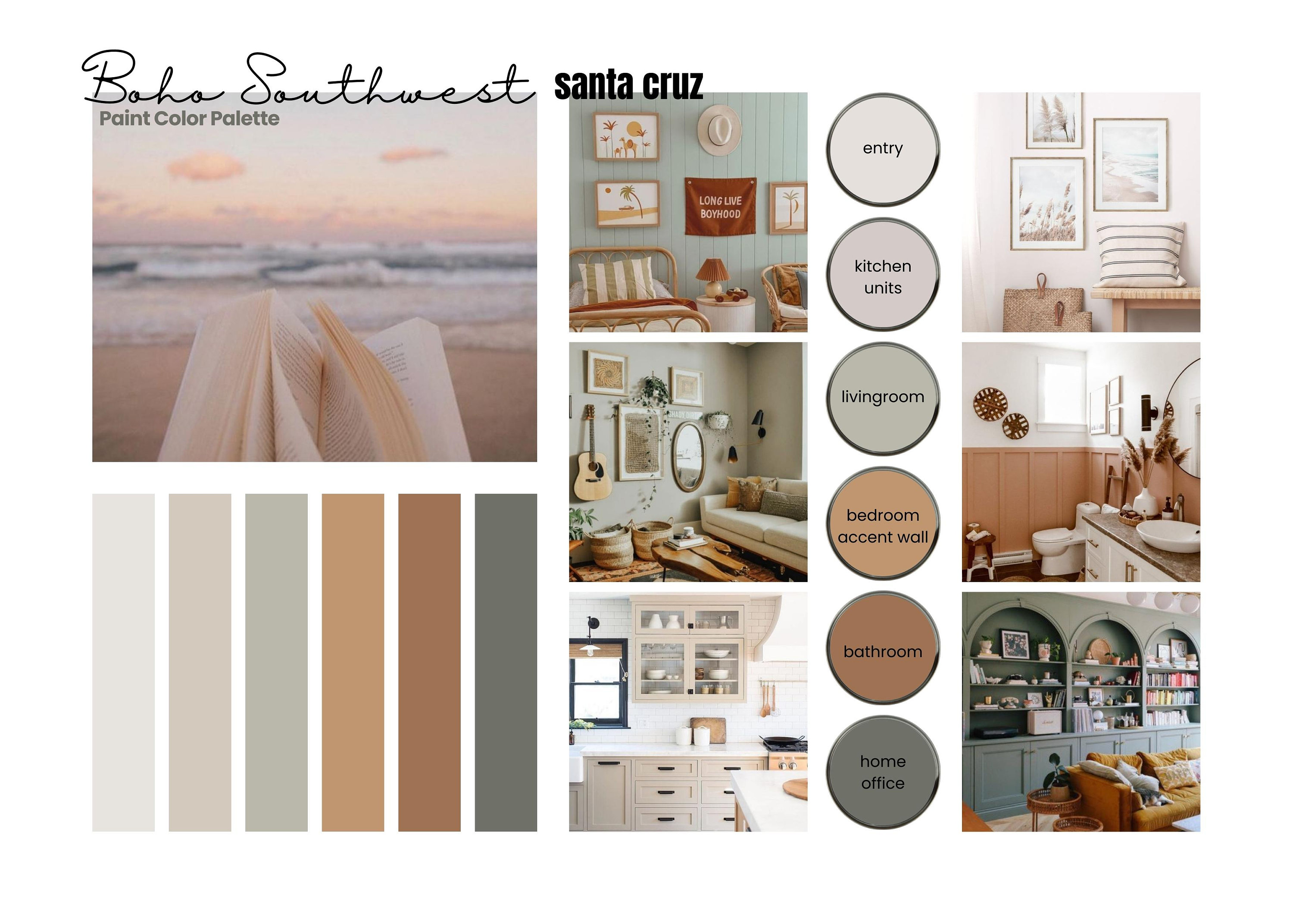 Boho Benjamin Moore Paint Palette, Home Paint Colors Interior Home